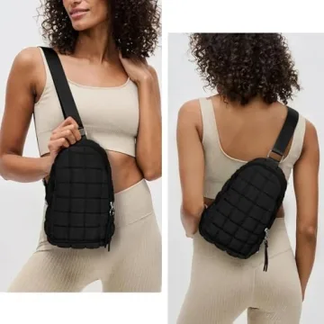 Stylish YFGBCX Puffer Quilted Sling Bag for Women