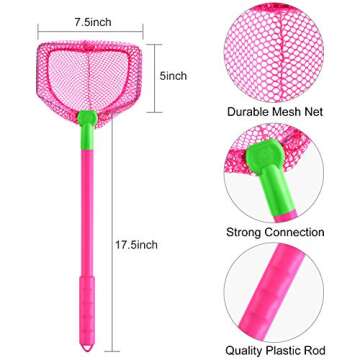 Coopay 2 Pieces Butterfly Fishing Nets for Outdoor Fun