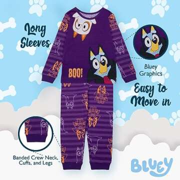 Bluey Little Girls’ Perfect Pajama Set for Ages 3-4