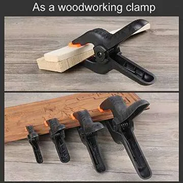 10 Pieces 2.56 Inch Small Photography Backdrop Clips Photography A Clips Woodworking Clamp Photography Backdrop Support Spring Clamp for Muslin Canvas Paper Photo Studio Backdrops Background, Black