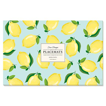 Faux Designs Lemon Placemats Elegant Dining Decor 25 Count