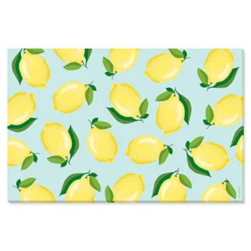 Faux Designs Lemon Placemats Elegant Dining Decor 25 Count
