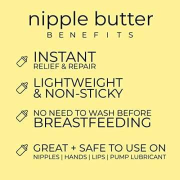 Mum Motherhood Essentials Premium Organic Nipple Butter (2oz), Lanolin Free, Nourishing Nipple Cream, USDA Organic, Non GMO, Safe Nipple Cream Breastfeeding, Pump Lubricant, Breastfeeding Essential