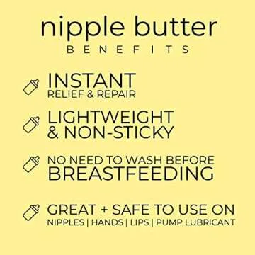 Mum Motherhood Essentials Premium Organic Nipple Butter (2oz), Lanolin Free, Nourishing Nipple Cream, USDA Organic, Non GMO, Safe Nipple Cream Breastfeeding, Pump Lubricant, Breastfeeding Essential
