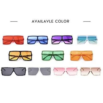 Stylish W&Y YING Oversized Square Sunglasses for All