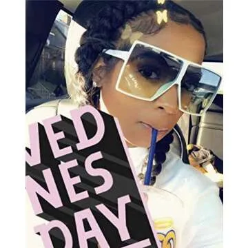 Stylish W&Y YING Oversized Square Sunglasses for All