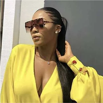 Stylish W&Y YING Oversized Square Sunglasses for All