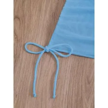 Falainetee Women's Stylish Summer Mesh Cover Up Skirt