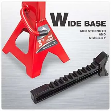 Jack Boss 3 Ton Adjustable Jack Stands for Cars