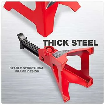 Jack Boss 3 Ton Adjustable Jack Stands for Cars