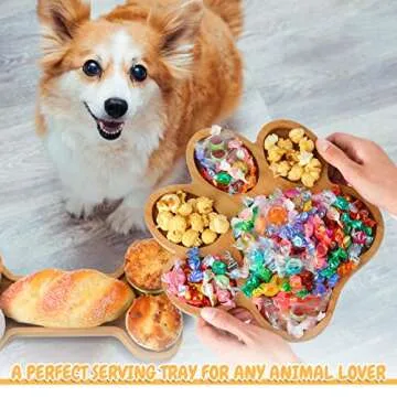 Sintuff Cute Bamboo Charcuterie Boards for Dog Lovers