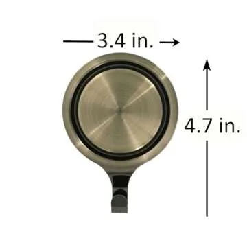 Haute Decor Attract Pinch-Free Magnetic Wreath Hanger (Antique Brass) - Set of 2 Magnets - for use on 1 Single-Pane Glass Door/Window or 2 Metal Doors/Surfaces