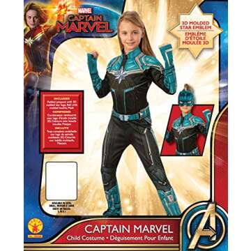 Captain Marvel Kree Costume Suit for Kids