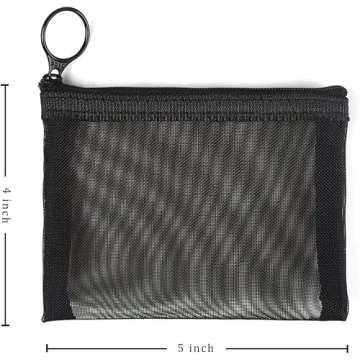 Patu Mini Zipper Mesh Bags for Travel and Organization