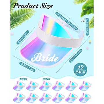 Colorful Bachelorette Sun Visors for Wedding Parties