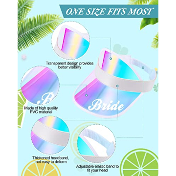 Colorful Bachelorette Sun Visors for Wedding Parties