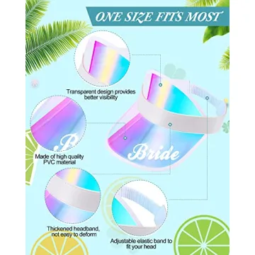 Colorful Bachelorette Sun Visors for Wedding Parties