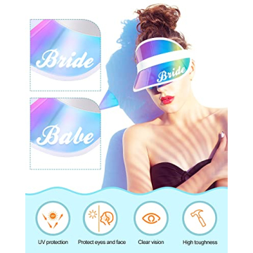 Colorful Bachelorette Sun Visors for Wedding Parties