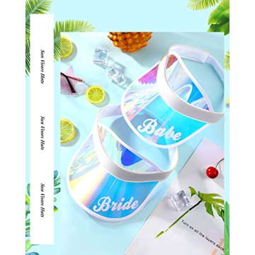 Colorful Bachelorette Sun Visors for Wedding Parties