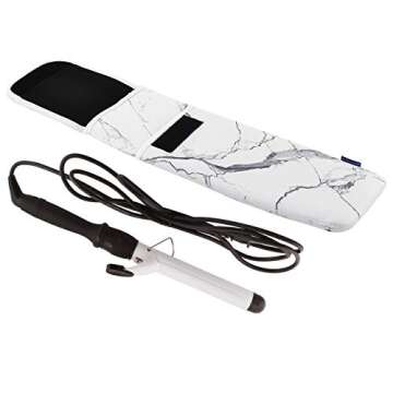 Bluecell Heat Resistant Neoprene Curling Iron Holder Cover Bag Flat Iron Curling Wand Travel Case Po...