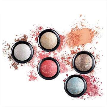 Mallofusa Single Color Baked Eye Shadow Palette Glitter Powder in Shimmer 15 Metallic Colors Optiona...