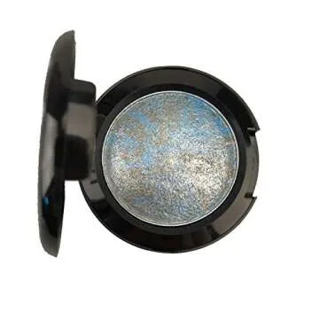 Mallofusa Single Color Baked Eye Shadow Palette Glitter Powder in Shimmer 15 Metallic Colors Optional (Ice Blue)