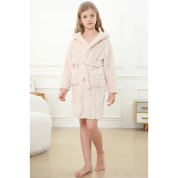Comfy Cute Hooded Robe for Girls - Perfect for Toddlers