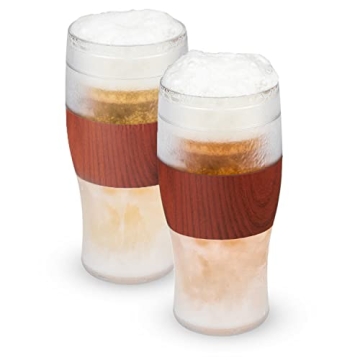 Host Freeze, Frozen Mugs, Freezable Pint Set, Beer Keep Your Drinks Cold, Double Walled Insulated Gl...