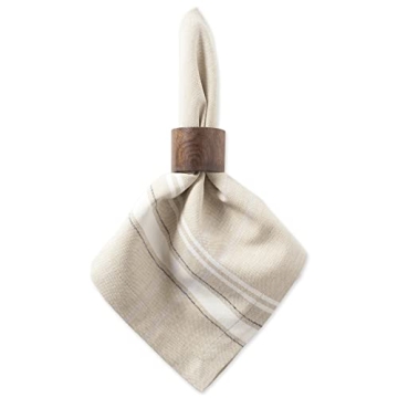 DII French Stripe Cotton Napkin Set, 20x20, 6 Piece