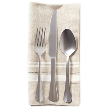 DII French Stripe Cotton Napkin Set, 20x20, 6 Piece