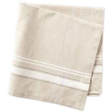 DII French Stripe Cotton Napkin Set, 20x20, 6 Piece