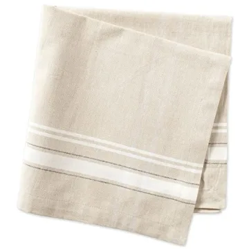DII French Stripe Cotton Napkin Set, 20x20, 6 Piece