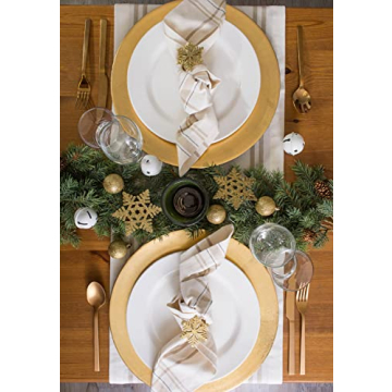 DII French Stripe Cotton Napkin Set, 20x20, 6 Piece