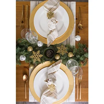 DII French Stripe Cotton Napkin Set, 20x20, 6 Piece