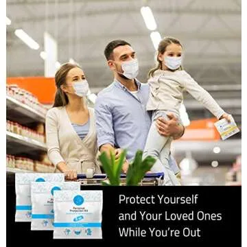 Mini Personal Protection Kit To-Go - 10 PACK! Mask, Hand Sanitizing Gel, Sanitizing Cleansing Wipe Packets. PPE On the Go! Single use Disposable Pocket-sized! Ideal for travel!