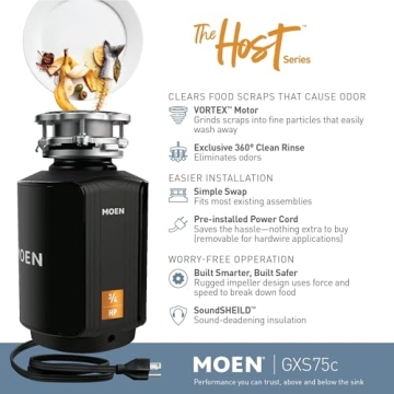 Moen Host Series Garbage Disposal with Sound Reduction