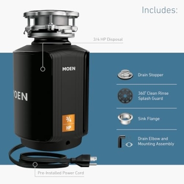 Moen Host Series Garbage Disposal with Sound Reduction