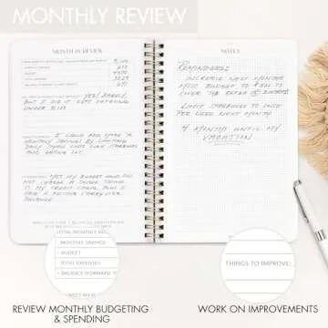 Monthly Budget Planner - 12 Month Expense Tracker Notebook