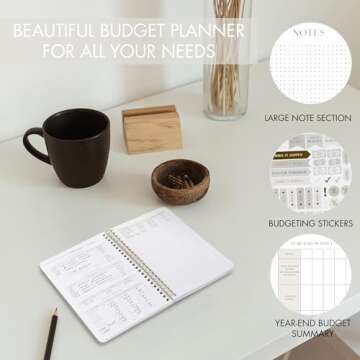 Monthly Budget Planner - 12 Month Expense Tracker Notebook