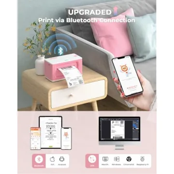 MUNBYN Bluetooth Thermal Label Printer 941B Wireless 300DPI 4x6