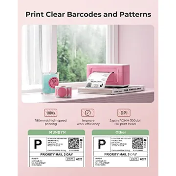 MUNBYN Bluetooth Thermal Label Printer 941B Wireless 300DPI 4x6