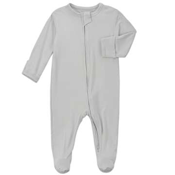 Aablexema Baby Footie Pajamas - Soft Bamboo Zipper PJs