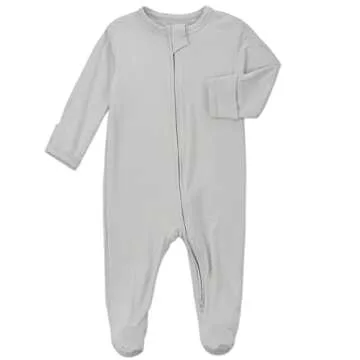Aablexema Baby Footie Pajamas - Soft Bamboo Zipper PJs