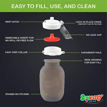 Squeasy Snacker 6 oz Spill Proof Silicone Pouch - Baby Feeding
