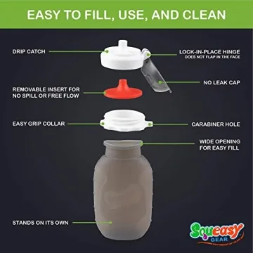 Squeasy Snacker 6 oz Spill Proof Silicone Pouch - Baby Feeding