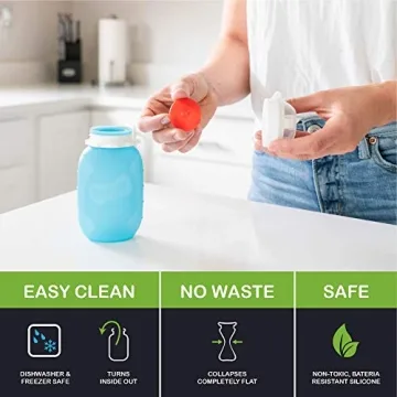 Squeasy Snacker 6 oz Spill Proof Silicone Pouch - Baby Feeding