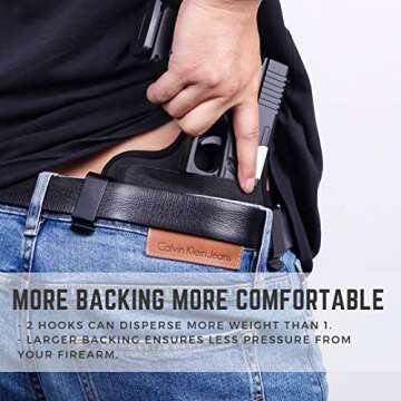 CCHOLSTER Ultimate Comfortable IWB Holster | Quick Draw Concealed Gun Holster | One Holster Fits Mos...
