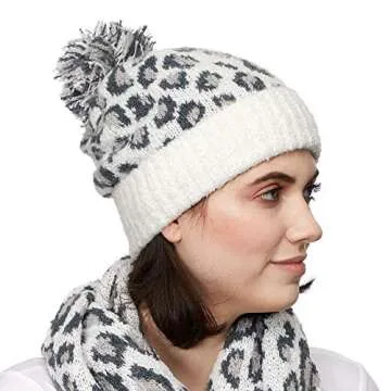 C.C Exclusives Soft Beanie - Leopard Pom - Fashionable Winter Hat