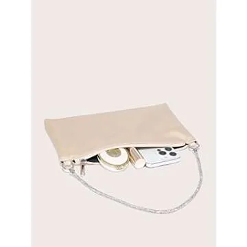 GORGLITTER Women's Satin Evening Handbag - Stylish Party Clutch