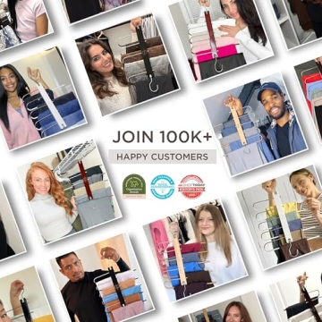 MORALVE Beechwood Pants Hangers Space Saving Closet Organizer